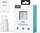 Karikues mural ChoeTech PD35W Dual Type C GaN, 35W, 2x USB C, i bardhë