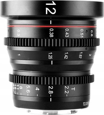 Objektiv Meike MK 12mm T2.2, Micro Four Thirds, fokus manual, i zi