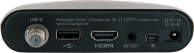 Marrës satelitor Schwaiger DSR400HD, Full HD, HDMI USB, i zi