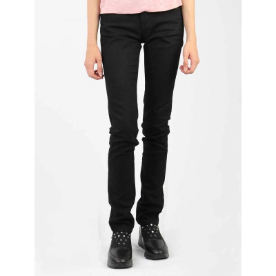 Xhinse femrash Wrangler Molly Black Soul W251VB13H, bel i ulët, këmbë slim, të zeza
