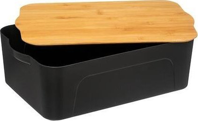 Kuti plastike 5 Five Simply Smart, 13.5L, me kapak bambuje, e zezë