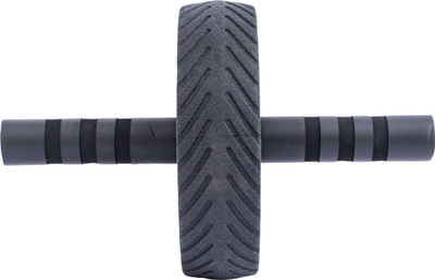 Rrotë barku PURE 2 IMPROVE Ab Wheel Roller, plastikë e fortë, doreza me jastëk, e zezë