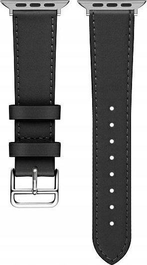 Rrip ore Beline Hermes, 20mm, lëkurë, i zi