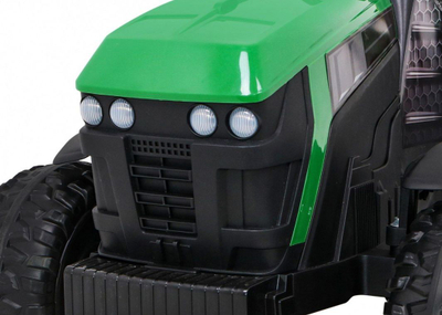 Traktor elektrik për fëmijë Ecotoys, 12V, me rimorkio, i gjelbër