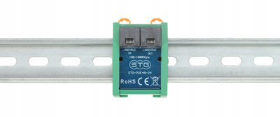 Adapter PoE STG STG-POE48-24, 48V në 24V, 100/1000 Mbps, jeshil