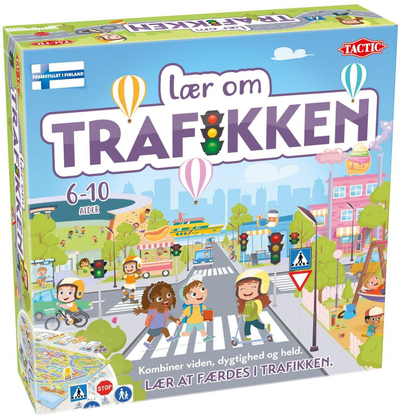 Loje edukative Tactic Games Let’s Learn Traffic, me mësu rregullat e trafikut, në danisht, me bojra