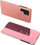 Kapak telefoni Hurtel Clear View Case për Samsung Galaxy S23 Ultra, flip cover, rozë