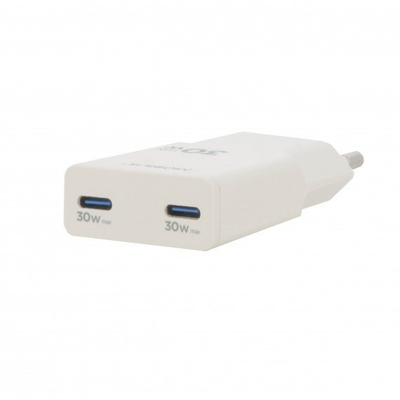 Ѕиден полнач Mobilis Energia 30W, USB C, PD PPS, бел