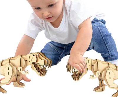 Puzzle druri 3D Hao Xiang Age of Dinosaurs Tyrannosaurus Rex, 50 pjesë, 6+, ngjyrë natyrale