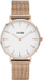 Orë dore Cluse La Bohème Mesh Rose Gold/White