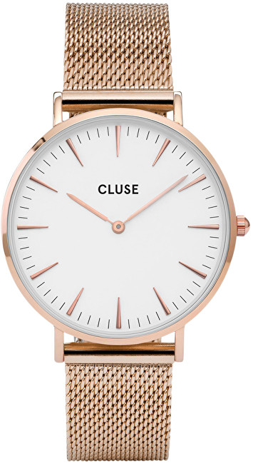Orë dore Cluse La Bohème Mesh Rose Gold/White