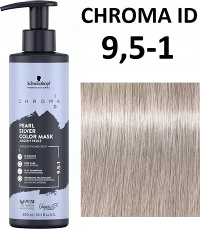 Maskë ngjyruese flokësh Schwarzkopf Chroma ID, 300 ml, Pearl Silver, e tejdukshme