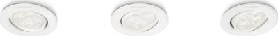 Set spote tavanore LED Philips Albireo 915004994401, 3x4W, 4000K, të bardha