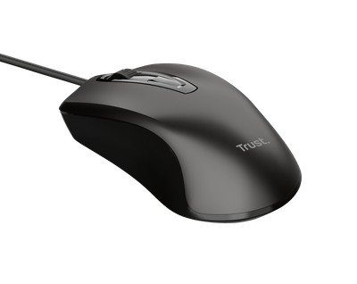 Maus Trust Basics 24657, optik, me kabllo, i zi