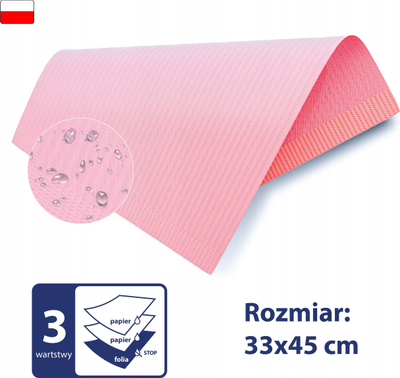 Napkins dentare Menodent, 30 copë, 33 x 45 cm, rozë
