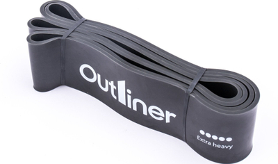 Bandë ushtrimesh Outliner Exercise Loop LP8410, gjerësi 64 mm, ekstra e rëndë, e zezë