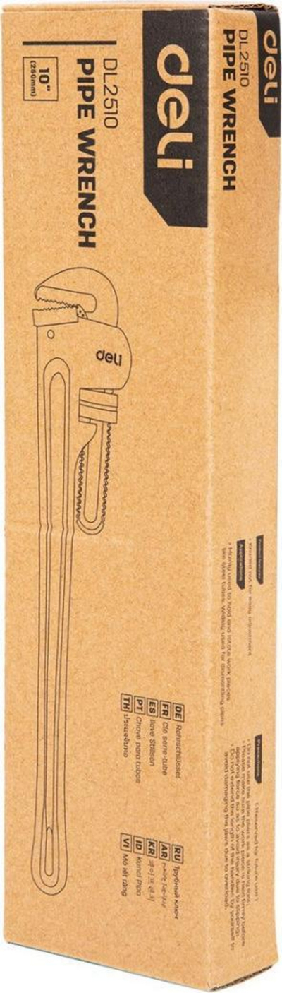 Çelës për tuba EDL2510 Deli, 10", i verdhë
