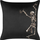 Jastëk dekorativ MEDVES Velvet Skeleton, 45x45cm, me skelet, i zi