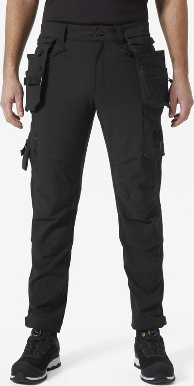 Pantallona pune Helly Hansen Magni Evo Construction, plot xhepa, me përforcim te gjunjët, të zeza
