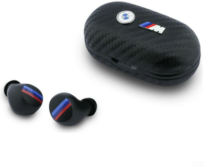 Kufje Bluetooth BMW TWS Carbon Metal me Logo, ENC, 30 orë, pa tela, të zeza