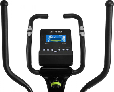 Biçikletë eliptike elektro-magnetike Zipro Dunk, iConsole +, e zezë / gjelbër