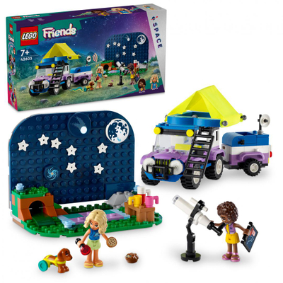 Set LEGO Friends Camper with Mobile Stargazing Observatory 42603, për fëmijë 7+, kreativ, shumëngjyrësh