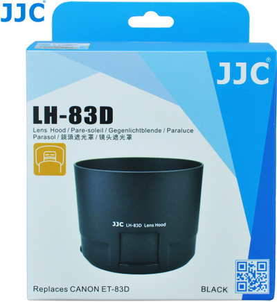 Parasol objektivi JJC LH-83D për Canon ET-83D, i zi