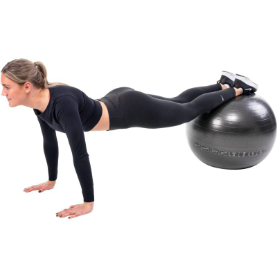 Top gjimnastik Pure Gymnastic Ball, 75 cm, PVC, i zi