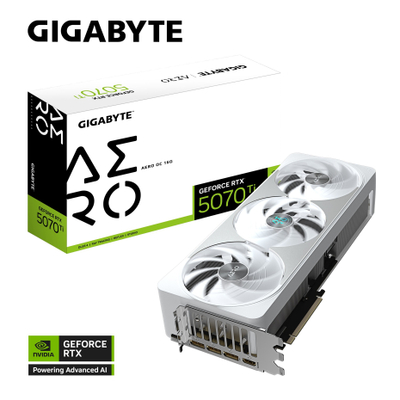 Kartelë grafike Gigabyte GeForce RTX 5070 Ti Aero OC, 16GB GDDR7