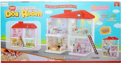 Shtëpi lodër Swede Doll House, me drita, me efekt zanor, shumëngjyrëshe