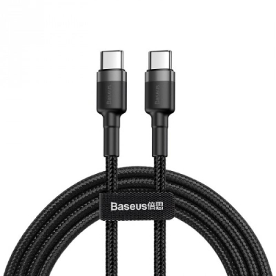 Kabllo USB Baseus CATKLF-GG1, USB C në USB C, 1 m, e zezë
