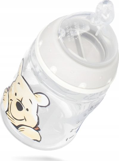 Biberon NUK First Choice+ Winnie the Pooh, 150ml, me tregues temperature, transparent