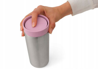 Gota termike Brabantia Make & Take, 360 ml, çeliku inoks, rozë lilac