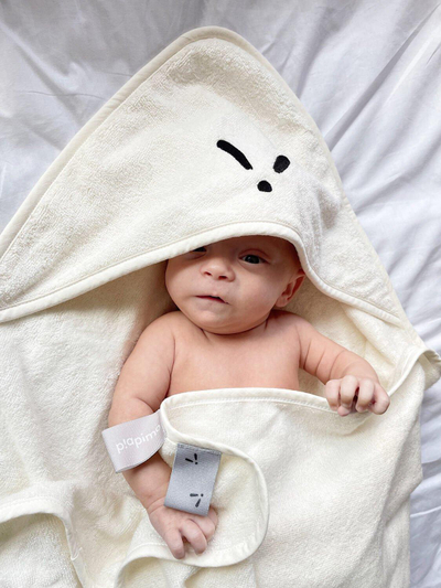 Peshqir bebi me kapuç Piapimo TowelPower, bambu pambuk, i bardhë