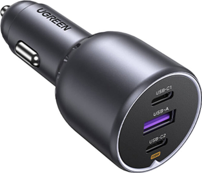 Karikues makine Ugreen 130W me 3 porta, karikim i shpejtë, gri