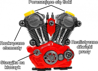 Lodër motor makine Bohui 661-183, çmontues, drita dhe zë, e kuqe
