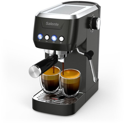 Makina e ekspresit Salente Coffio, me portafilter, 20 bar, black anthracite