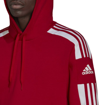 Bluzë me kapuç Adidas Squadra 21 Sweet Hoody HC6282, për burra, me teknologji Aeroready, ngjyrë e kuqe