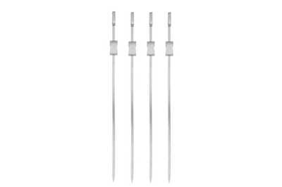 Shkopinj për shishqebap Skerwes me slider, set me 4 copa, 40 cm, inox ngjyrë argjendi