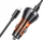 Karikues makine HOCO NZ12D, 60W PD QC3.0, 3 porta USB, transparent portokalli