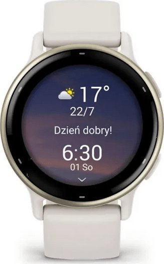 Ora sportive Garmin Vivoactive 5, 42mm, AMOLED, krem ari