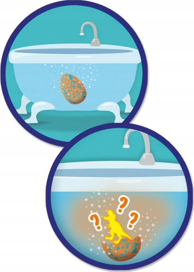 Bombë banjo Dino Bath Bomb Surprise, me lodër brenda, shumëngjyrëshe