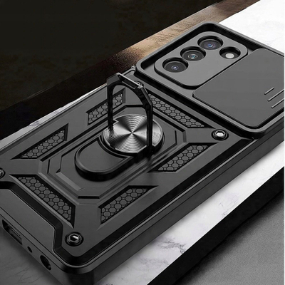 Mbrojtëse telefoni Defender për Samsung Galaxy S23, plastike, e zezë