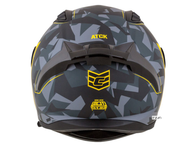 Kaskë moto CASSIDA Aero ATCK, integrale, ECE 22.06, gri kamuflazh e zezë e verdhë neon