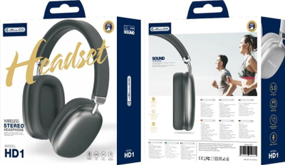Kufje pa tela Jellico HD1, wireless, me mikrofon, të zeza