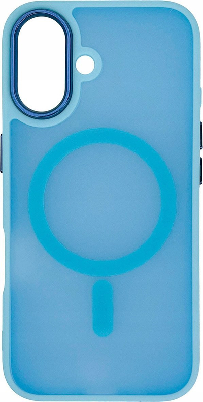 Mbrojtëse telefoni Fashion Case për iPhone 16, MagSafe, blu e çelët