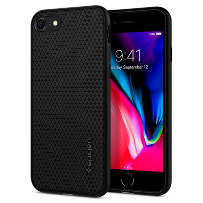 Mbrojtëse për celular iPhone SE (2022/2020)/8/7 Spigen Liquid Air, e zezë