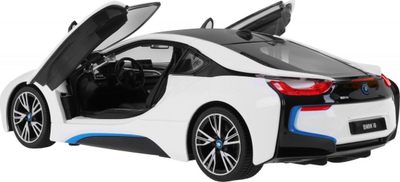 Makina me telekomandë Rastar BMW i8, shkalla 1:14, karikim USB, e bardhë