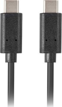 Kabllo USB Lanberg USB C në USB C, 1 m, USB 2.0, e zezë