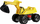 Eskavator lodër Lena Giga Trucks Ride On, me rrota, i verdhë